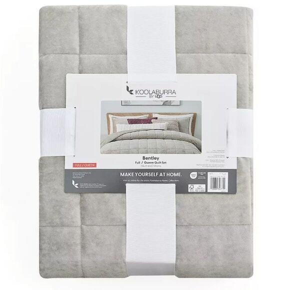 Koolaburra By Ugg Bentley King Quilt Set- Silver - Picture 5 of 12